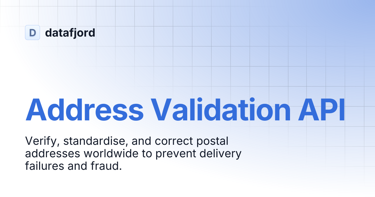 Address Validation API | datafjord